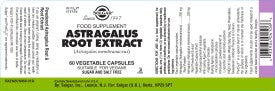 Solgar® Astragalus Root Extract Vegetable Capsules - Pack of 60