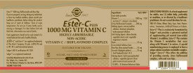 Solgar® Ester-C Plus 1000 mg Vitamin C Tablets - Pack of 180