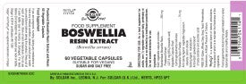 Solgar® Boswellia Resin Extract Vegetable Capsules - Pack of 60