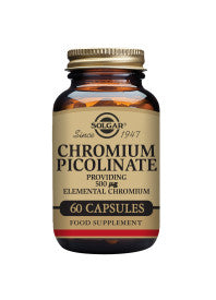Solgar® Chromium Picolinate 500 µg Vegetable Capsules - Pack of 60