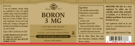 Solgar® Boron 3 mg Vegetable Capsules - Pack of 100