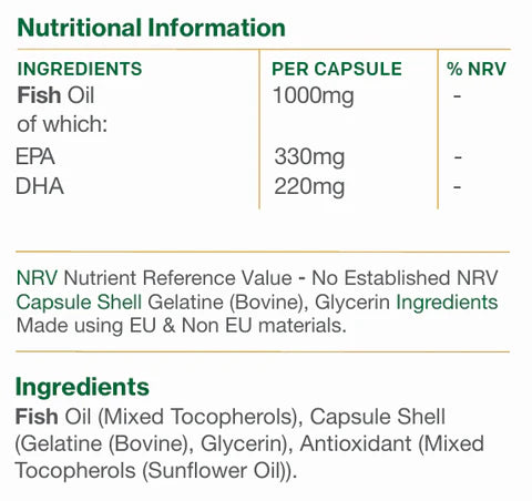 Omega 3 Fish Oils (30 soft gels)