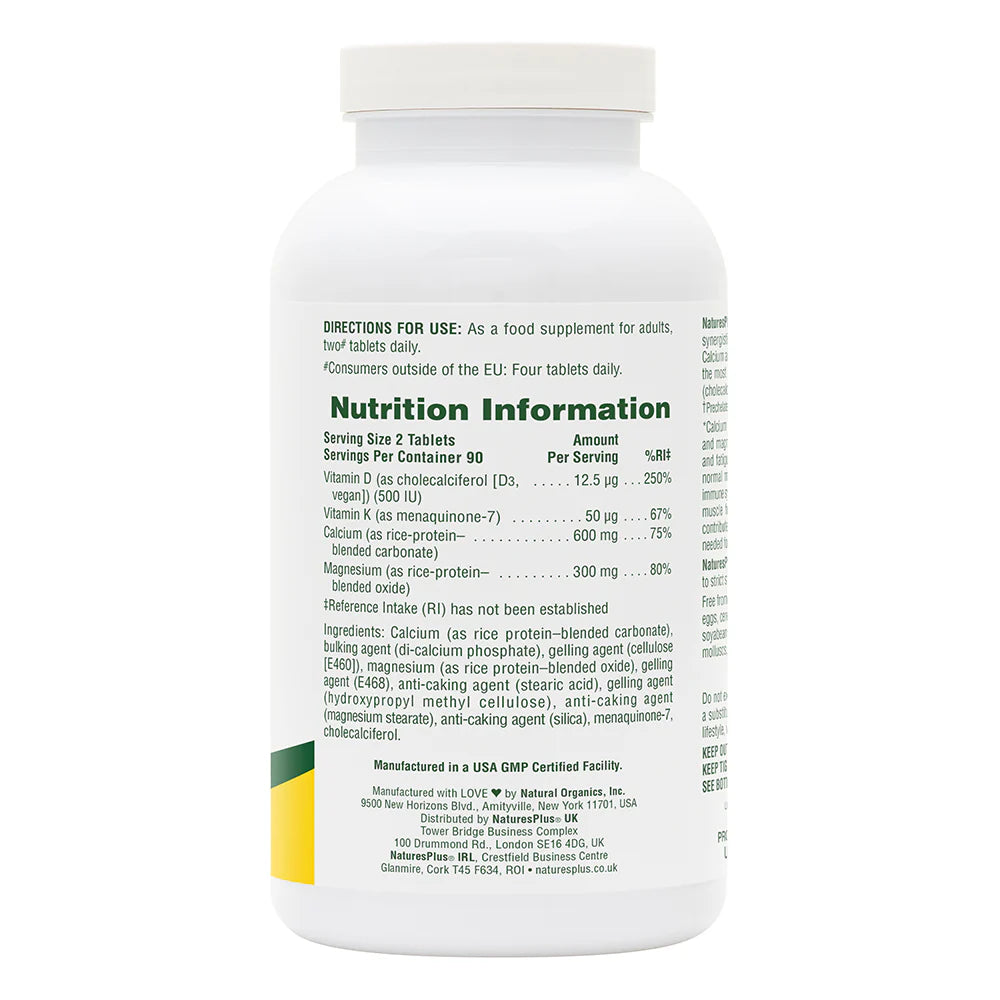 Calcium/Magnesium/Vitamin D3 with Vitamin K2 Tablets (90)