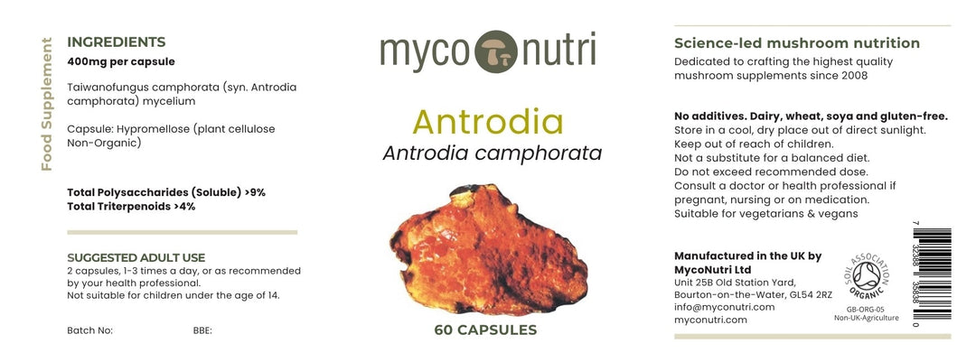 MycoNutri Antrodia 60 x capsules (Antrodia camphorata)