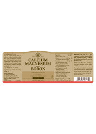 Solgar® Calcium Magnesium Plus Boron Tablets - Pack of 100
