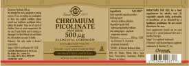 Solgar® Chromium Picolinate 500 µg Vegetable Capsules - Pack of 60