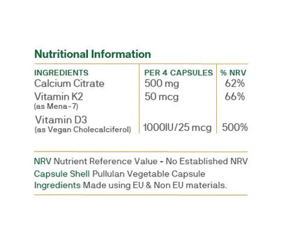 Calcium Citrate - Vitamin D3 & K2