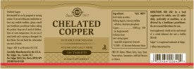 Solgar® Chelated Copper Tablets - Pack of 100