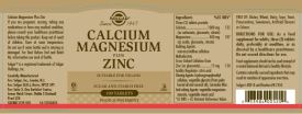 Solgar® Calcium Magnesium Plus Zinc Tablets - Pack of 100