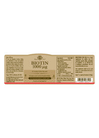 Solgar® Biotin 1000 µg Vegetable Capsules - Pack of 50