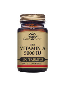Solgar® Dry Vitamin A 5000 IU Tablets - Pack of 100