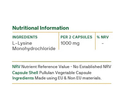 L-Lysine 60 caps