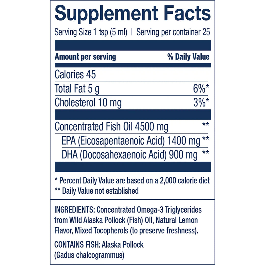 Wiley's Finest Fish Oils Peak Omega-3 Liquid